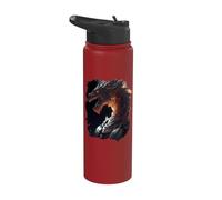 Il potente cavaliere drago nel fuoco Stainless Steel Insulated Water Bottle