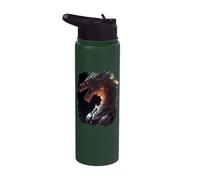 Il potente cavaliere drago nel fuoco Stainless Steel Insulated Water Bottle