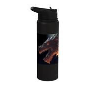Il potente cavaliere drago nel fuoco Stainless Steel Insulated Water Bottle