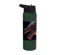 Il potente cavaliere drago nel fuoco Stainless Steel Insulated Water Bottle