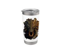 Il potente drago fantasy si risveglia Bicchiere termico in acciaio inox doppia parete
