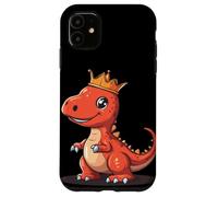 Il potente re dei dinosauri con una corona d'oro Custodia per iPhone 11
