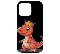 Il potente re dei dinosauri con una corona d'oro Custodia per iPhone 14 Pro Max