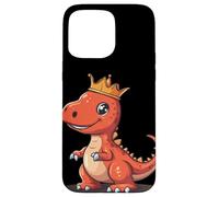Il potente re dei dinosauri con una corona d'oro Custodia per iPhone 15 Pro Max