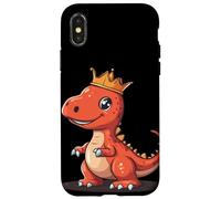 Il potente re dei dinosauri con una corona d'oro Custodia per iPhone X/XS