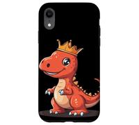 Il potente re dei dinosauri con una corona d'oro Custodia per iPhone XR