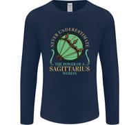 Il Potere Del Segno Zodiacale Sagittario Uomo Maglietta A Maniche Lunghe