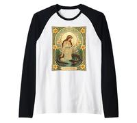 Il pozzo e Il Pesce Sacro di Dwynwen Maglia con Maniche Raglan