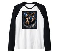 Il Presidente Americano Lincoln Washington Reagan Patriotic Eagle Maglia con Maniche Raglan