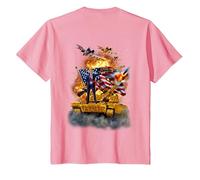 Il Presidente Donald Trump cavalca Un carro Armato d'oro Maglietta, Bambini, Rosa, 10 Anni