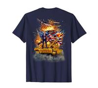 Il Presidente Donald Trump cavalca Un carro Armato d'oro Maglietta, Uomo, Navy, S