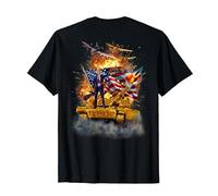 Il Presidente Donald Trump cavalca Un carro Armato d'oro Maglietta, Uomo, Nero, 5XL