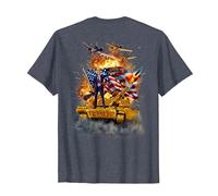 Il Presidente Donald Trump cavalca Un carro Armato d'oro Maglietta, Uomo, Pervinca, M