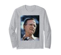 Il Presidente George H W Bush Campagna 1988 Michael Grecco Maglia a Manica