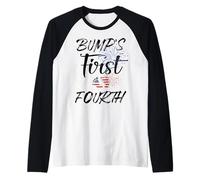 Il Primo Giorno dell'indipendenza della Gravidanza del 4 luglio di Bump Maglia con Maniche Raglan
