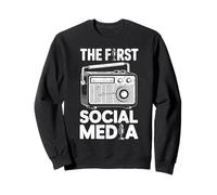 Il Primo Microfono Radio Vintage sui Social Media Felpa