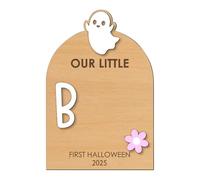 Il primo ricordo di Halloween del bambino - stampaggio in argilla sicura, casting bambino | Scheda passo Kit di artigianato piccola carta KeepSake con ornamento a mano tampone di inchiostro, kit di