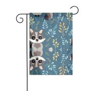 Il procione carino YYHWHJDE Immagine dimensioni precise di questa bandiera da giardino è 30,5 x 45,7 cm, che è un rapporto dorato accuratamente progettato. Si adatta perfettamente alla stragrande