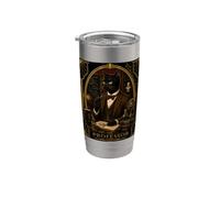 Il Professor Black Cat Art Deco Murder Mystery Bicchiere termico in acciaio inox doppia parete