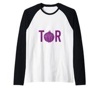Il Progetto di Browser di Rete Open Source Tor Onion Router Maglia con Maniche Raglan