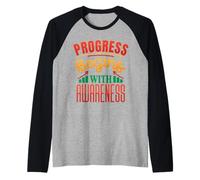 Il Progresso Inizia con la consapevolezza Maglia con Maniche Raglan