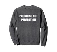 Il Progresso Non la Perfezione Felpa, Unisex per Adulti, Grigio Scuro, M