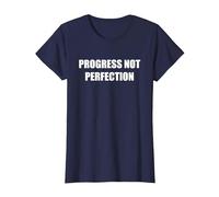 Il Progresso Non la Perfezione Maglietta, Donna, Navy, 3XL