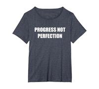 Il Progresso Non la Perfezione Maglietta, Donna Plus-Size, Pervinca, 3X
