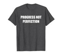 Il Progresso Non la Perfezione Maglietta, Uomo, Grigio Scuro, 5XL