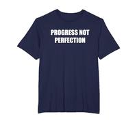Il Progresso Non la Perfezione Maglietta, Uomo Taglie Grandi, Navy, 6X Tall