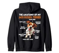 Il Proprietario del Cane Jack Russell Terrier T Walk Dogs Felpa con Cappuccio