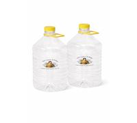 Il Puttino Set 2 Dame Pet 5 Litri - Bottiglioni Plastica Trasparente con Tappo Giallo - Contenitori per Vino, Acqua, Olio e Liquidi Alimentari - Taniche Resistenti Uso Alimentare (2 Pezzi)