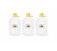 Il Puttino Set 3 Dame Pet 5 Litri - Bottiglioni Plastica Trasparente con Tappo Giallo - Contenitori per Vino, Acqua, Olio e Liquidi Alimentari - Taniche Resistenti Uso Alimentare (3 Pezzi)