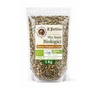 Il Puttino Virelli - Mix Semi Premium Biologici 1 kg | Zucca, Girasole e Lino 100% CrudI • Senza Additivi • Ideali per Yogurt, Pane, Insalate o Snack. (1Kg, Semi di Zucca Biologici)