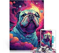 Il puzzle da 1000 pezzi "Cosmic Bulldog" per adulti è un puzzle difficile con dimensioni di 26 x 38 cm ed è adatto a tutta la famiglia di 14 anni.
