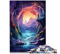 Il puzzle da 1000 pezzi "Grotta di ghiaccio" per adulti è una sfida educativa ed è adatto a tutta la famiglia e i giovani dai 14 anni in su, 26 x 38 cm