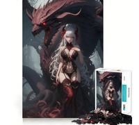 Il puzzle da 1000 pezzi "La Regina dei Draghi" per adulti, un gioco di logica puro, un momento di pace, un regalo perfetto e gratificante 38x52cm
