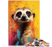 Il puzzle da 1000 pezzi per adulti con motivo suricato è un gioco di pensiero colorato ed è adatto a tutta la famiglia e gli adolescenti dai 14 anni in su, 26 x 38 cm