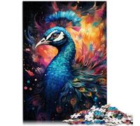 Il puzzle da 1000 pezzi per adulti "Il pavone della Via Lattea" è un puzzle di precisione per tutta la famiglia, 26 x 38 cm