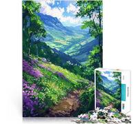 Il puzzle da 1000 pezzi per adulti "The Green Mountain" è un puzzle di pensiero ed è adatto a tutta la famiglia e gli adolescenti dai 14 anni in su, 26 x 38 cm