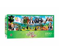 MasterPieces Puzzle panoramico da 1000 pezzi Mago di Oz, con licenza ufficiale, opera d'arte classica del film, scena della città smeraldo, pezzi tagliati casuali di alta qualità, finitura opaca
