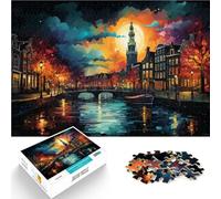 Il puzzle per adulti con 1000 pezzi Amsterdam è una sfida educativa tutta la famiglia e i giovani dai 14 anni in su, 26 x 38 cm