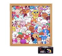 Il Puzzle - Puzzle 30x30 Cm | Cornice Per Foto Personalizzata In Legno Fai Da Te - Forma Di Cane | Set Di Attività Educative Dipinte A Mano Per Bambini 6 Ai 12 Anni. Gioco Divertente E