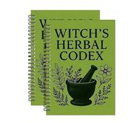 Il Quaderno dell'Erborista Incantato - Codice delle Erbe della Strega, Libro a Spirale per Principianti di Streghe ed Erboristeria (2pcs)