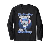 Il ragazzo ama correre mezza maratona Elephant Runner Maglia a Manica