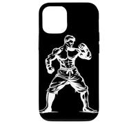 Il ragazzo della kickboxing disegna la muay thai per ragazzi Custodia per iPhone 12/12 Pro
