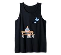 Il Ragazzo Seduto su Una panchina Divertente Design Unisex per Tee Canotta