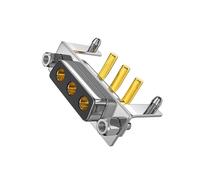 Il rame placcato placcato 3W3 Bend Pin Connector per applicazioni ad alta corrente 40A Design resistente alla corrosione Connettore per saldatura ad alta corrente