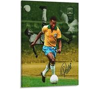 Il re del calcio Pele Poster Canvas Wall Art Brasile Famoso giocatore di calcio Pele Quadro Pittura Moderna Home Decor Collection Mural Canvas Print Regalo commemorativo del tifoso di calcio,40×60cm