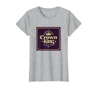 Il re della Corona Gesù è Il re Fede Cristiana Regale Maglietta, Donna, Grigio Melange, L